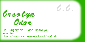 orsolya odor business card